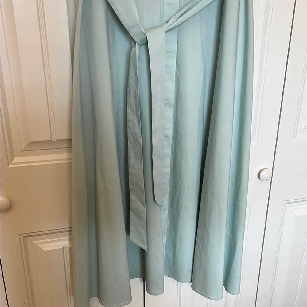 Elegant Pale green Shirt Dress - Picture 2 of 7